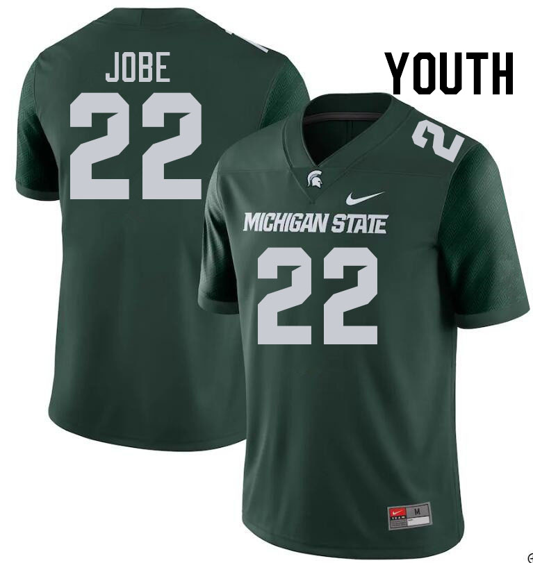 Youth #22 Bai Jobe Michigan State Spartans College Football Jerseys Stitched-Green